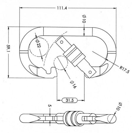  Карабин Вертикаль овал сталь ver 0208 в Севастополе  