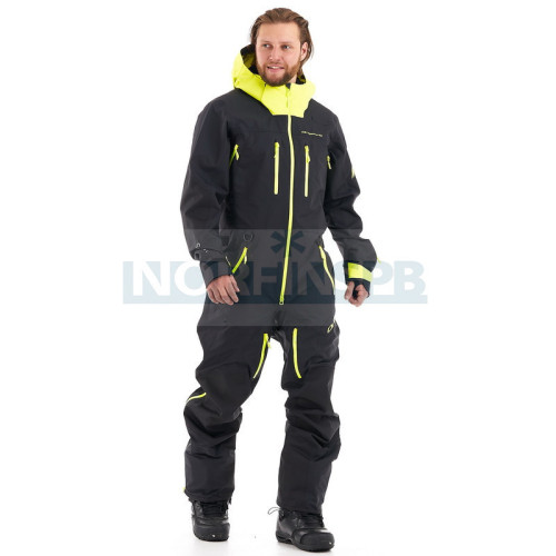 Комбинезон сноубордический Dragonfly SuperLight 3L MAN Black-Yellow Fluo в Севастополе