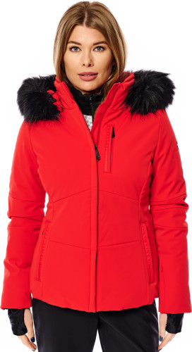 Куртка горнолыжная Poivre Blanc с иск.мехом W24-0802-WO/A красный в Севастополе