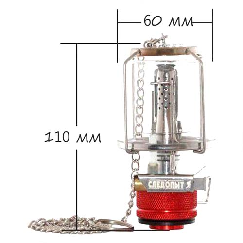 Светильник порт.газовый Следопыт-Светлячок,пьезо,стекло (без баллона)