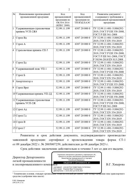  Страховочная привязь УСП-2Ж4  в Севастополе  