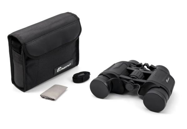 Бинокль Следопыт 7х35,170*140*60 мм,696г, в чехле черный