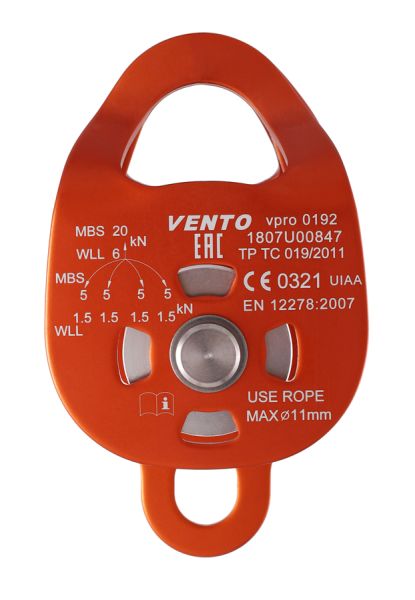  Блок-ролик двойной Double с подшипником дюраль Венто в Севастополе  