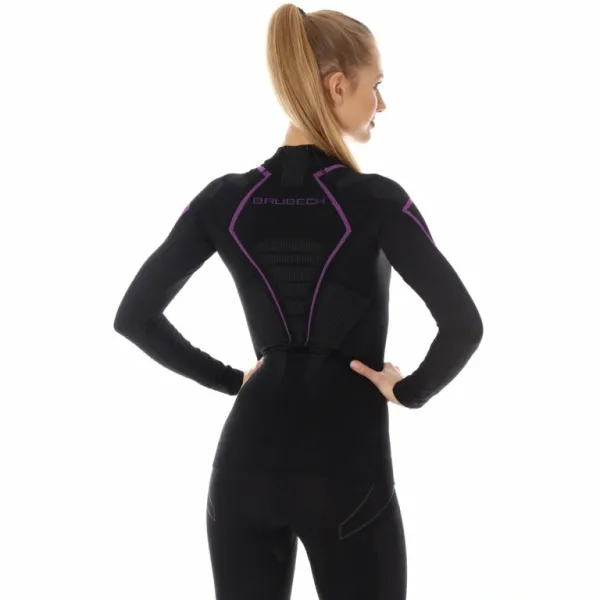 Футболка Brubeck Thermo Nilit Heat черный/розовый женская в Севастополе