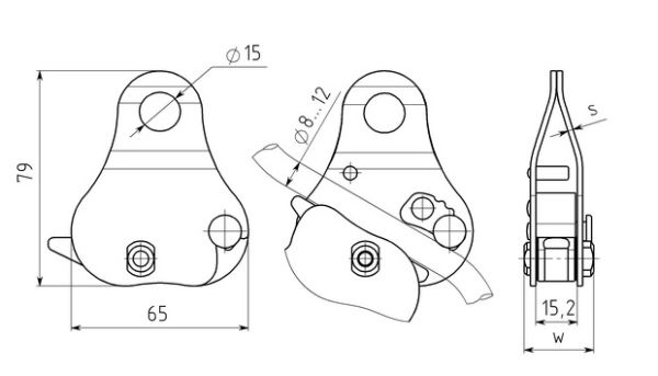 Зажим "Капля" сталь Вертикаль в Севастополе  